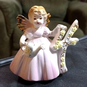 Josef Originals Birthday Girl Doll angel figurine 4th four Ceramic Japan vintage
